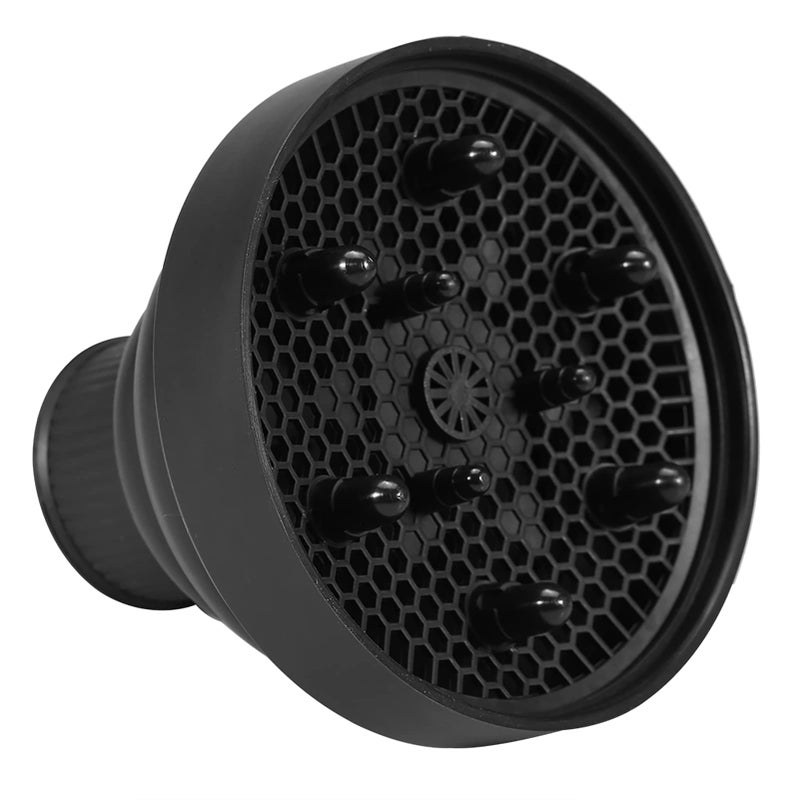 Tbest Hair Dryer Diffuser Cover,Salon Foldable Folding Hairdryer Hair Blower Diffuser Cover Styling Hairdressing Tool(Black) - Image 1